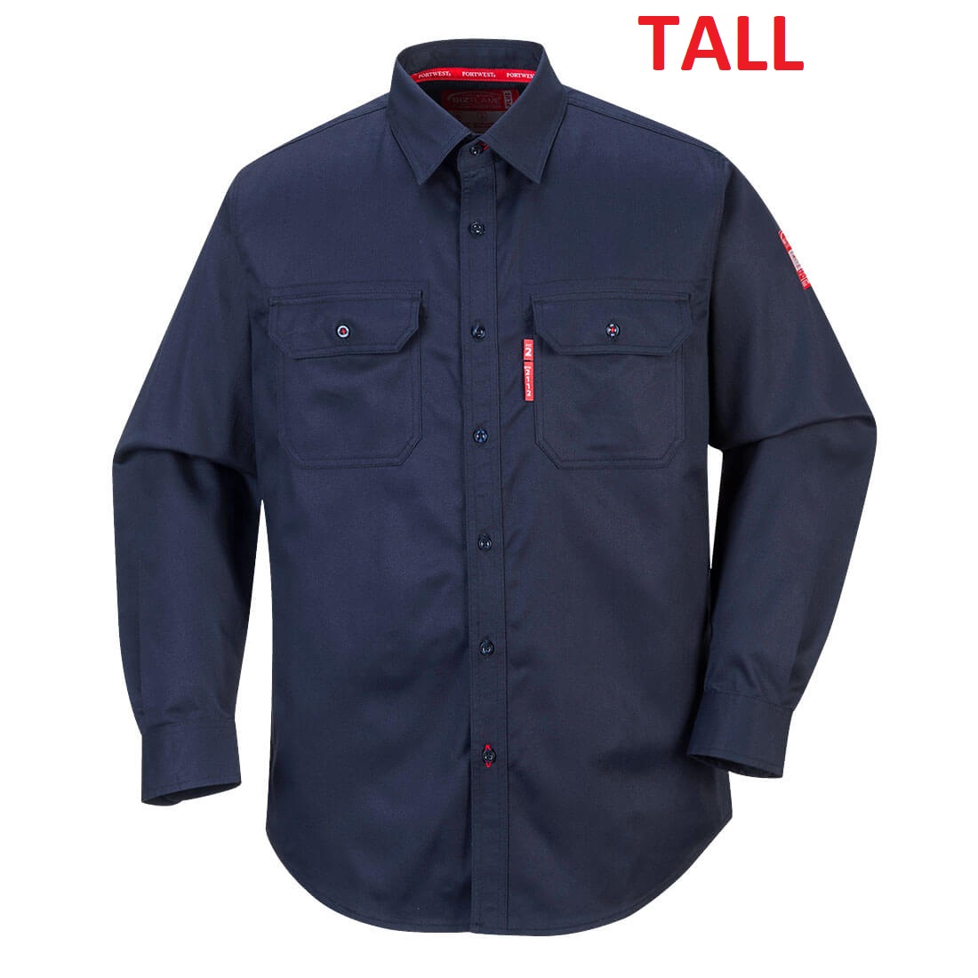 FR89 - Bizflame 88/12 FR Work Shirt Navy Tall