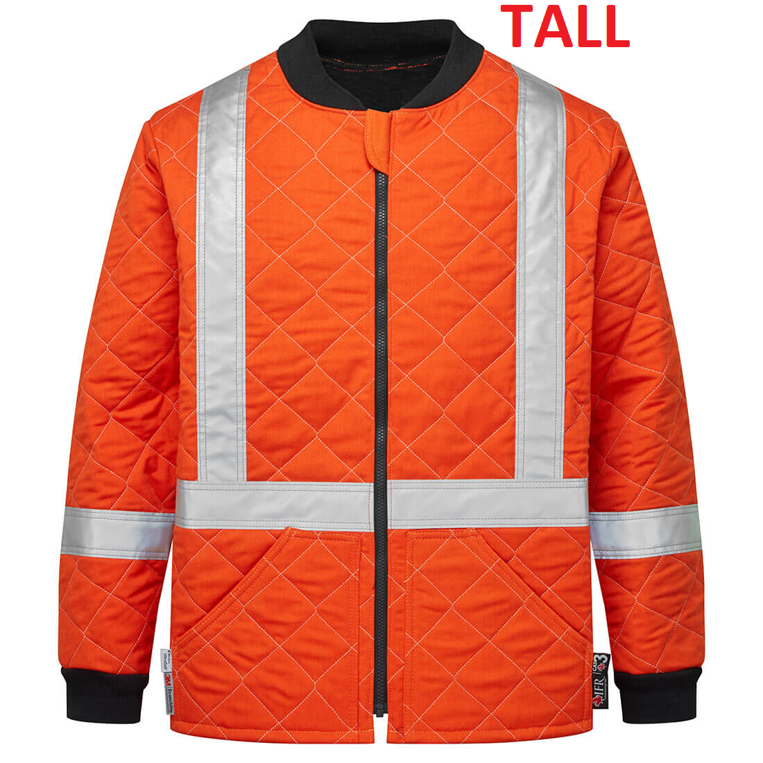 IUS417 - Ultrasoft Quilted Freezer Jacket Orange Tall