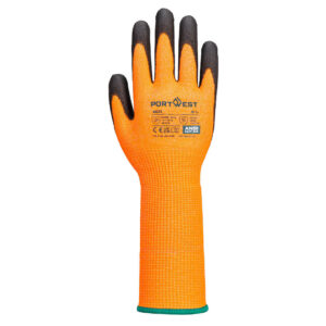 A631 - Extended Cuff Cut Glove (A625) Orange/Black