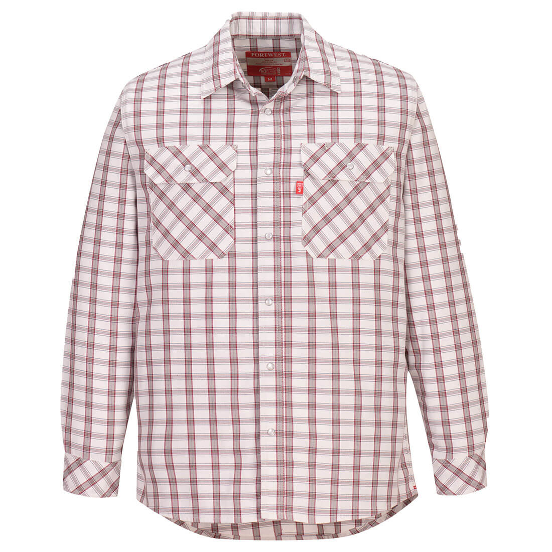 UFR97 - Bizflame 88/12 FR Plaid Shirt White
