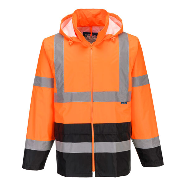 UH443 - Hi-Vis Contrast Rain Traffic Jacket Orange/Black