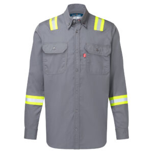 FR706 - Bizflame 88/12 FR Taped Shirt Gray