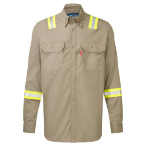 FR706 - Bizflame 88/12 FR Taped Shirt Khaki