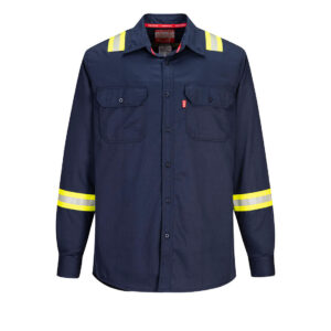 FR706 - Bizflame 88/12 FR Taped Shirt Navy Tall