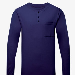 IFP660 - Frontline 6.9oz Henley Long Sleeve T-Shirt Navy Tall