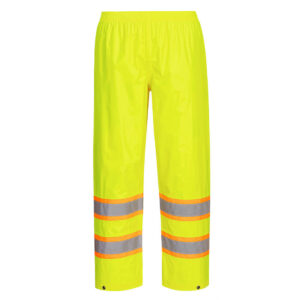 Portwest H447 - Hi-Vis Contrast Tape Rain Pants Yellow