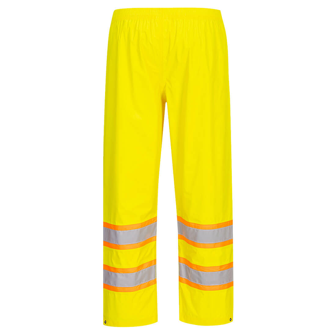 Portwest H447 - Hi-Vis Contrast Tape Rain Pants Yellow - Image 3