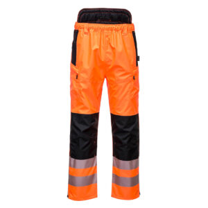 Portwest PW342 - PW3 Hi-Vis Extreme Rain Pants - Orange/Black