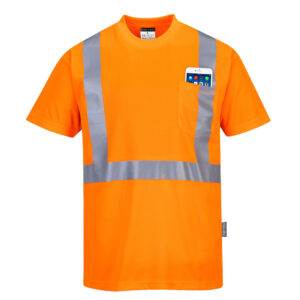 Portwest S190 - Hi-Vis Pocket T-Shirt S/S Orange