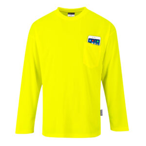 Portwest S579 - Non Ansi Pocket T-Shirt L/S Yellow