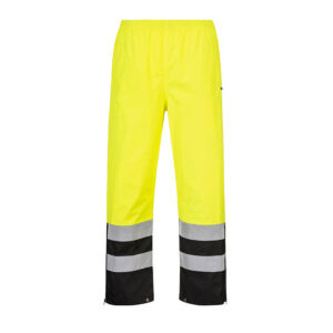 Portwest S587 - Hi-Vis Contrast Rain Pants Yellow/Black