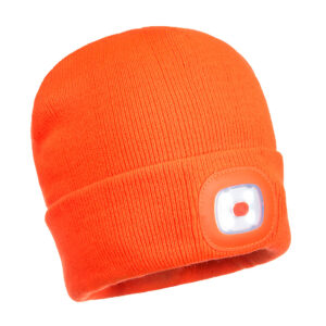 Portwest B029 - Beanie LED Head Lamp USB Rechargeable Orange