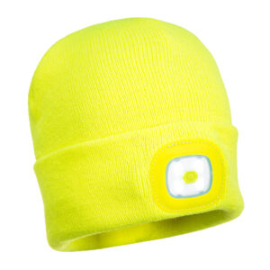 Portwest B029 - Beanie LED Head Lamp USB Rechargeable Yellow