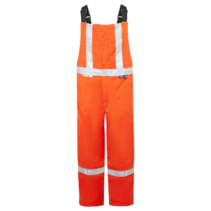 Portwest IUS525 - Ultrasoft 9oz Hi-Vis Insulated Bib Pant Orange Tall