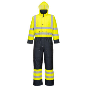 S485 - Hi-Vis Contrast Winter Coverall S485 - Hi-Vis Contrast Winter Coverall Yellow/Navy