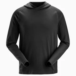 Snickers®2456 StayFresh Hoodie Black – Bamboo Charcoal Workwear for All-Day Comfort | TECHACS Safety Solutions