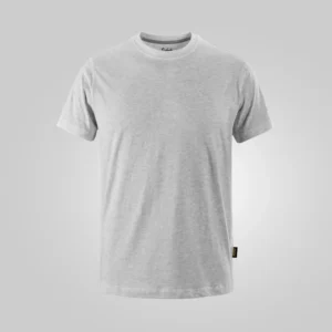 Light gray short-sleeve crew-neck T-shirt displayed on a neutral background (product photo)