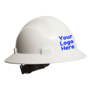 PS56 - Full Brim Premier Hard Hat White with Custom Logo