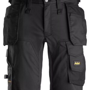 Snickers® 6141-0404 Stretch Shorts Holster Pockets – Black/Black