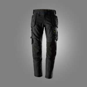 Snickers® 6244-0404 Canvas Stretch Pants Holster Pockets – Black/Black
