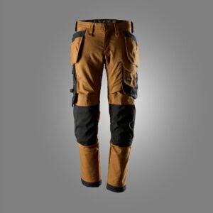 Snickers® 6244-1204 Canvas Stretch Pants Holster Pockets – Brown/Black