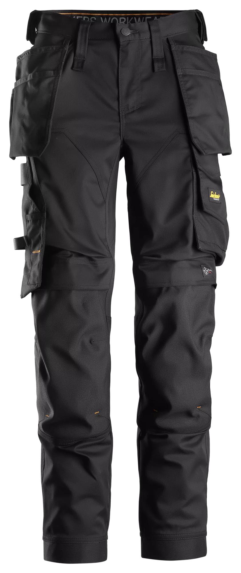 Snickers® 6247-0404 Women's Stretch Pants Holster Pockets – Black/Black