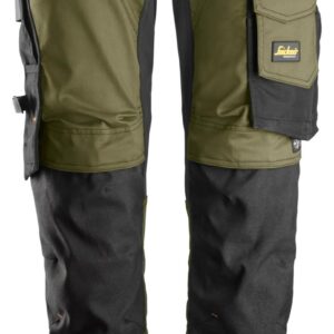 Snickers® 6341-3104 AllroundWork, Stretch Pants – Khaki green/Black